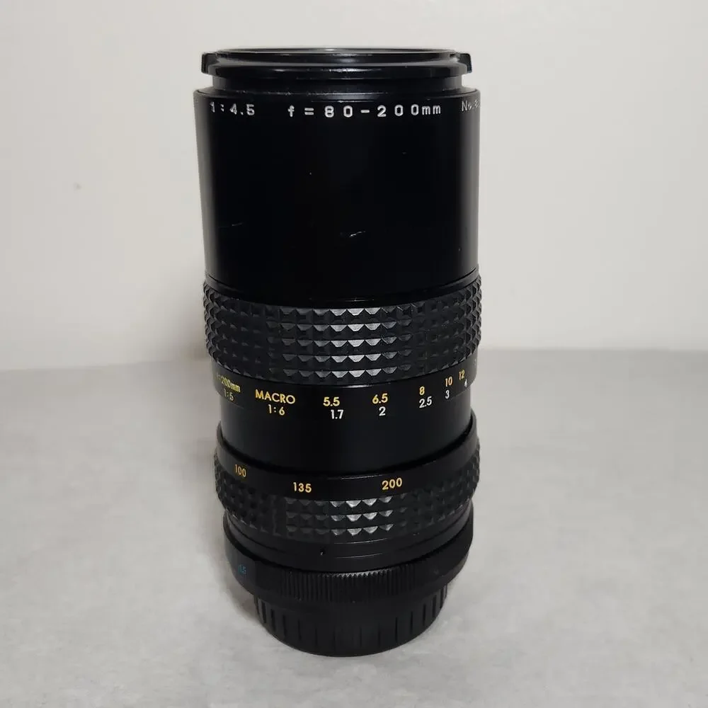 Pentax Kitstar Zoom Multicoated 1:4.5 F=80-200MM No. 8120616 55 Lens W/Caps
